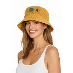 Story mfg. Brew Hat Mustard Yellow 100% Organic Cotton Corduroy Bucket Hat OS